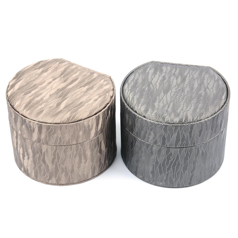 Luxury Rotating Ring Box Display Stand with White LED Light Wedding Rings Box Professional Diamond Ring Displays Jewelry Storage