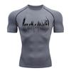 Compressed Long Sleeved Shirt, Black Fitness T-shirt, Men's Muscle Quick Drying Fitness Clothing, Sun Protection Sports, Close Fitting