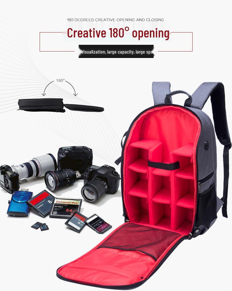Outdoor Waterproof Folding Camera Bag - Wear-Resistant, Fashionable Double Shoulder Digital Photography Laptop Backpack