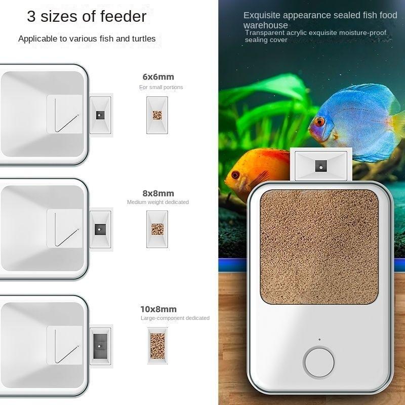 100ML/450ML/175ML/200ML Automatic Fish Tank Feeder Wireless Intelligent Remote Control Fish Feeding Machine Aquarium Timing Food Dispenser
