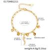 Stainless Steel Double Layer Bracelet with Zircon Chili Pendants - Elegant and Versatile Jewelry