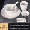 Handmade Gold-Rimmed Ceramic Dinnerware Set