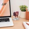 Artistic Home Decoration 2D Flat Rotating Acrylic Cat Sign for Car Dashboard Desk Decor Cute Print Office Ornament Tabletop Centerpiece with