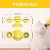 Interactive Windmill Cat Toy with Catnip, LED Light Ball, Fun Exercise Toy for Indoor Cats & Kittens - Yellow