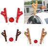 Christmas Car Reindeer Antlers & Nose Xmas Vehicle Costume Kit Elk Nose Horn