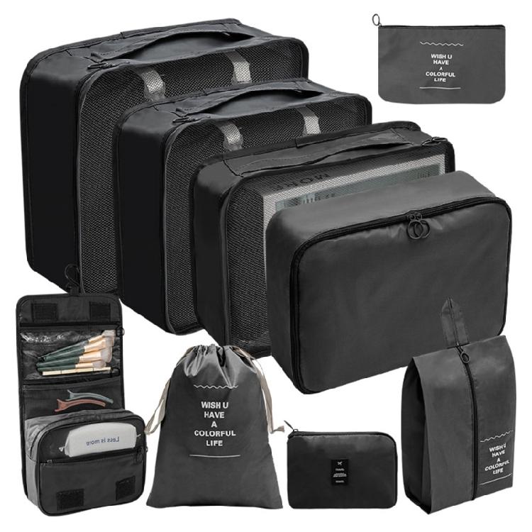 9pcs/set Travel Organizer Storage Bags Suitcase Packing Portable Luggage Bag
