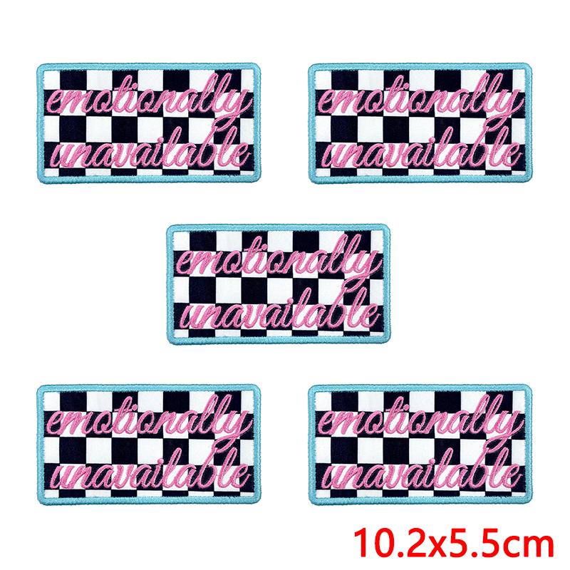 10pcs /Lots Five -Pointed Star Greet Patch Cartoon English Letter Embroidered Patches Iron On Patches For Clothing Jackets Sew Diy