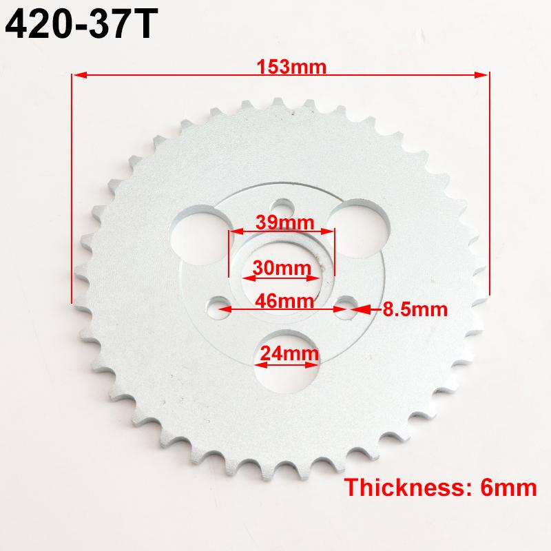 Motorcycle 24T/26T/28T/29T/31T/35T/37T Teeth 30mm Rear Gear Sprocket Fit For Honda Monkey Motorbike Pit Dirt Bike 420/428 Chain