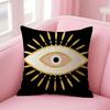 Mystic Eyes Cushion Cover Natural Linen Organic Fabric DoubleSided Printing Sofa Home Decor Gift Pillow Case