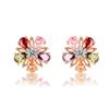 Earrings Women's Real Gold Inlaid AAA Zircon Earrings Light Luxury 2026