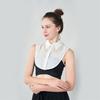 Jeweled Half Shirt False Collar Beaded Pearls Spread Lapel Versatile Art Collar Sweet Shawl False Decorative Shawl