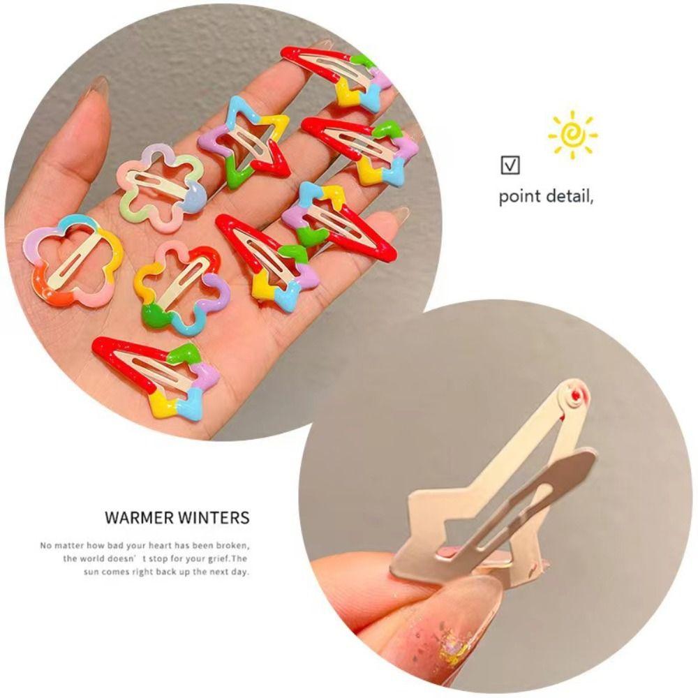 Rainbow BB Hair Clip Colorful Side Bangs Clip New Duck Billed Hair Clip Girls