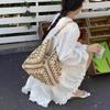 Casual Simple Hollow Literary Women Shoulder Bags Summer Vacati Beach Ladies Straw Woven Tote Travel Portable Female Handbags
