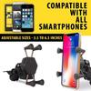 Motorcycle Mobile Phone Holder Mount Support With USB Charger 360Degree Rotation for Moto Pouch For 3.5-6.5 Inch Cell Phone