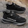 Men's Rotating Button Running Shoes, Breathable Mesh Quick Lacing Athletic Sneakers