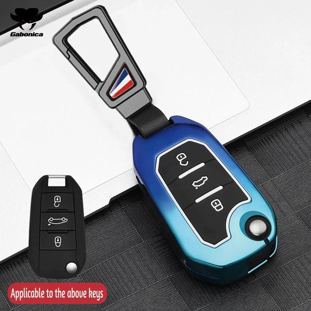 New Zinc Alloy Shell For Peugeot Gt 208 2008 308 3008 408 508 107 301 Citroen C4 Cactus C5 Ds4 Ds5 Car Key Cover Case Holder Fob