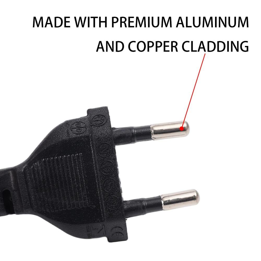 EU Power Cable 2pin Power Extension Cord for Canon Epson Printer Radio Speaker PS4 XBOX One S Desk Lamp Dell Laptop Cable 1-1.8m