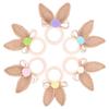6 Pieces Wooden Easter Napkin Rings Spring Easter Table Settings Serviette Buckles Bohemian Easter Bunny Ear Napkin Ring