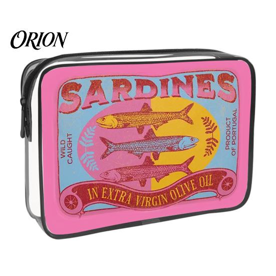 Süßer Reiseorganizer für Mädchen Sardinendose Kosmetiktasche, Durchsichtige Wasserdichte Make-up-Tasche, Reißverschluss Transparenter Aufbewahrungsbeutel Verschluss Toilettenartikel Damen Pinsel