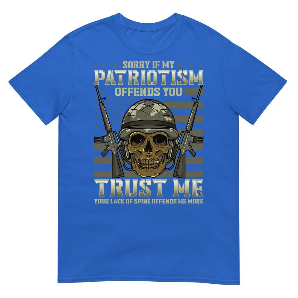 Patriotic Veteran Usa Flag American Military War Hero Skull Tshirt