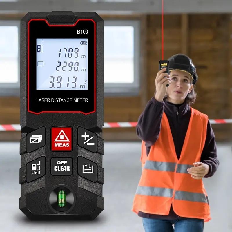 80M 100M Electronic Ruler Portable Laser Distance Meter Rangefinder Tape Range Finder Build Measure Device