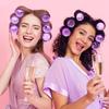 Curling Iron Set with Clips for Bangs - Self-Adhesive Hair Magic Curler