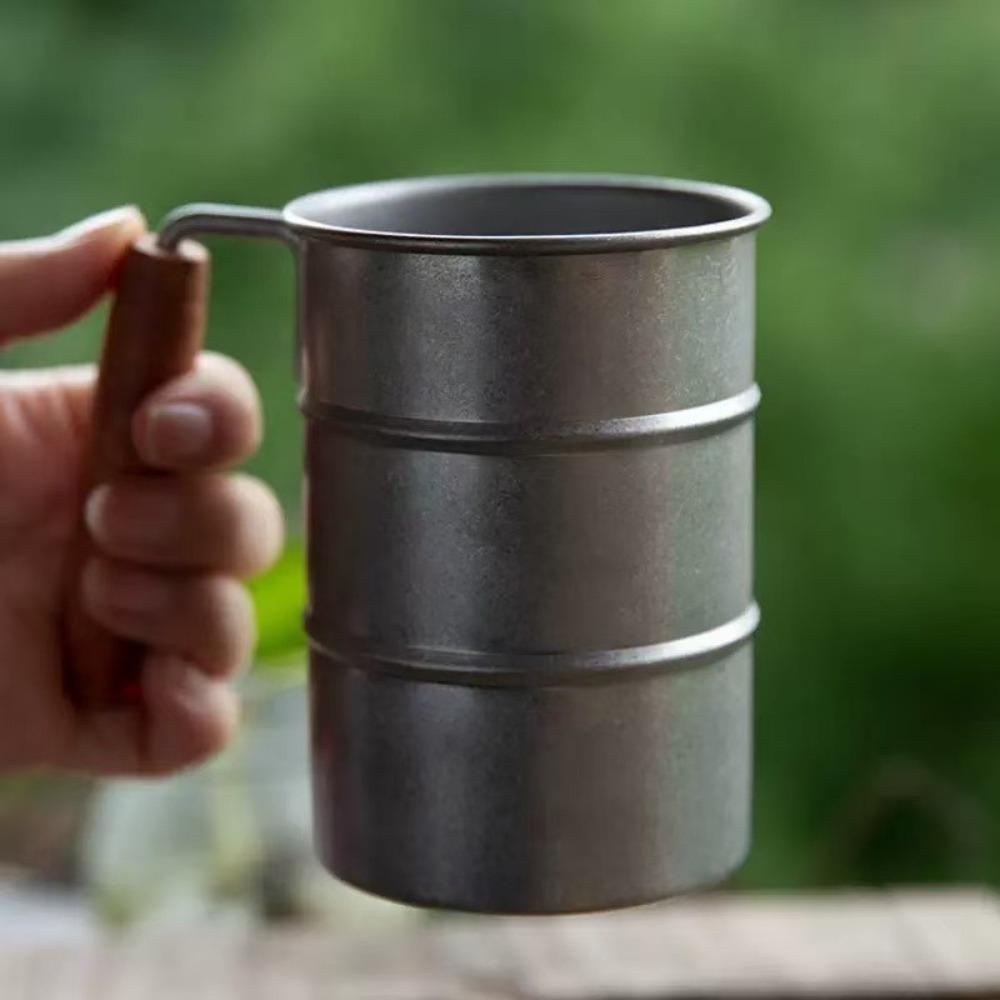 Stainless Steel Vintage Wine Mug Industrial Style Coffee Cup Durable Camping Cup  Camping