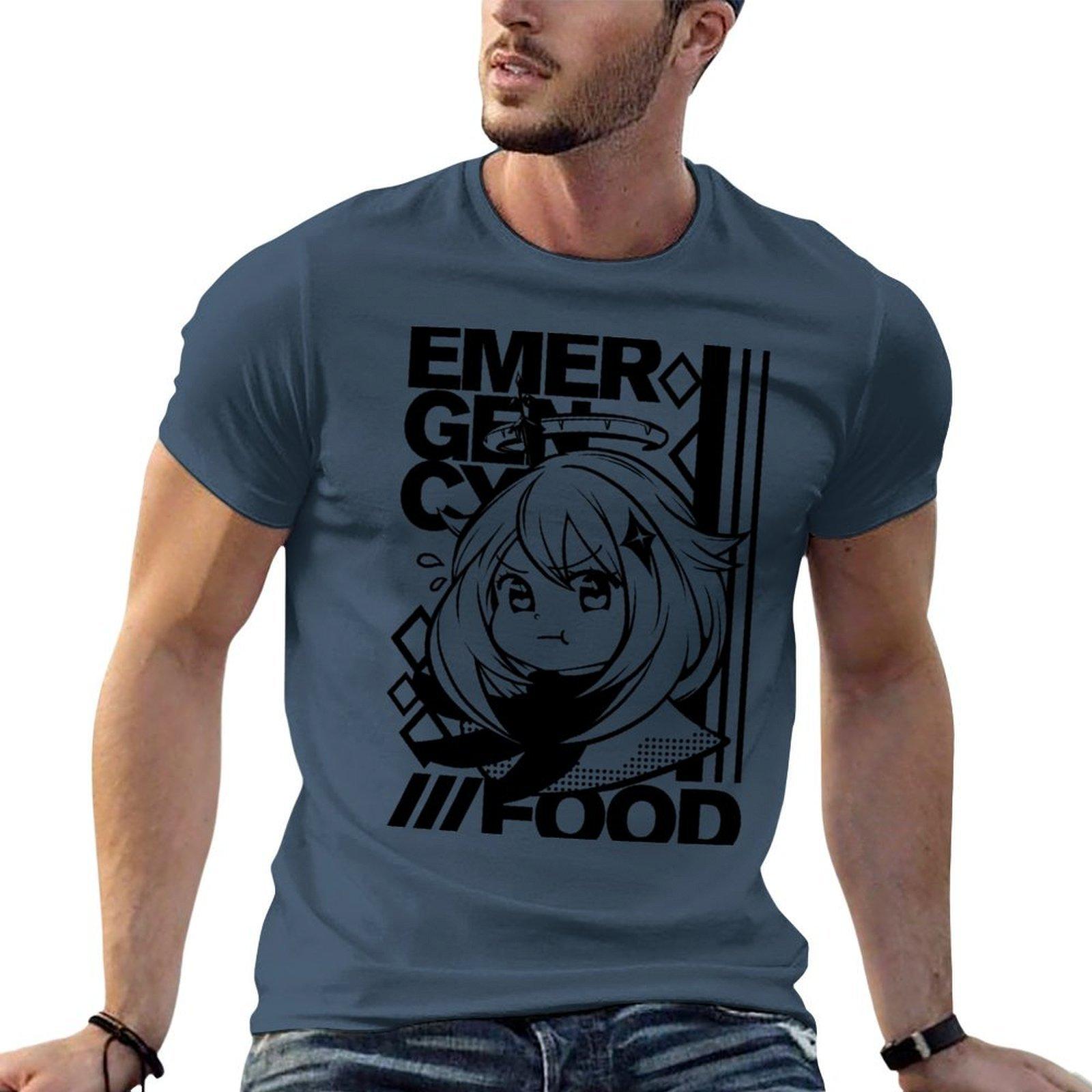 Emergency Food Paimon Tshirt T Shirt Unisex Plain T Shirts For Unisex Cotton Soft Tshirt S