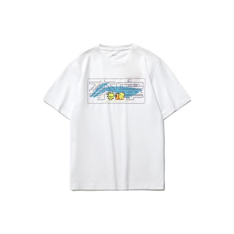 Li-Ning Cartoon Graphic Loose Fit T-shirt White Men s AHSR340-11 L