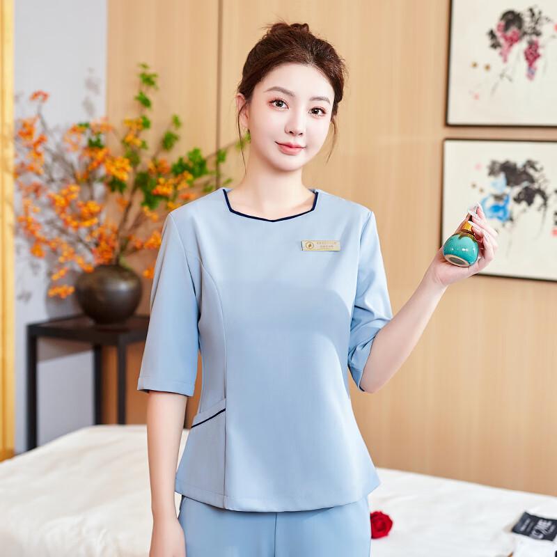 Teloroman Women's Elegant Summer Work Uniform Set