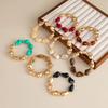 Ingemark 8 Colors Y2K Bohemian Resin Beads Bracelet for Women Vintage Baroque Style Splicing  Acrylic Bangle Charm New Jewelry