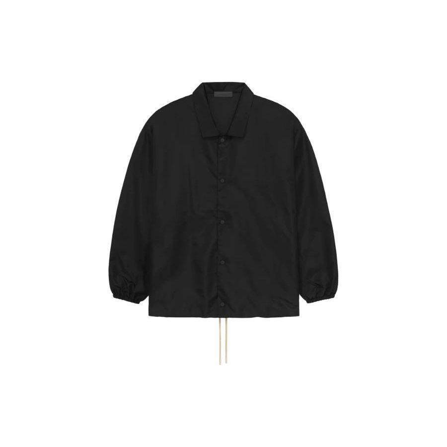 Fear of God Essentials Coaches Jacket Jet Black Men Outerwear 202BT232010F