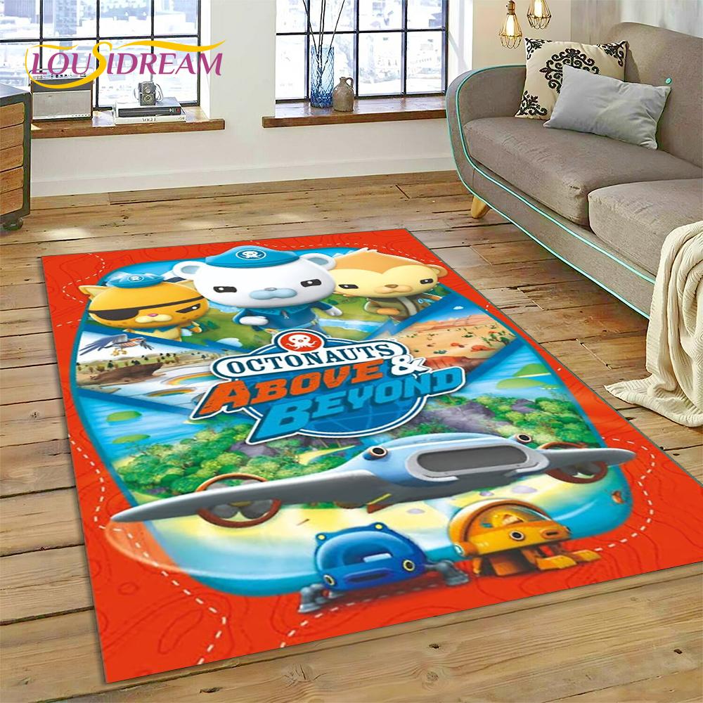 3D kreslený koberec The Octonauts Barnacles, Koberec do obývacího pokoje, ložnice, k pohovce, rohožka, Dekorace, Dětská protiskluzová podlahová rohož