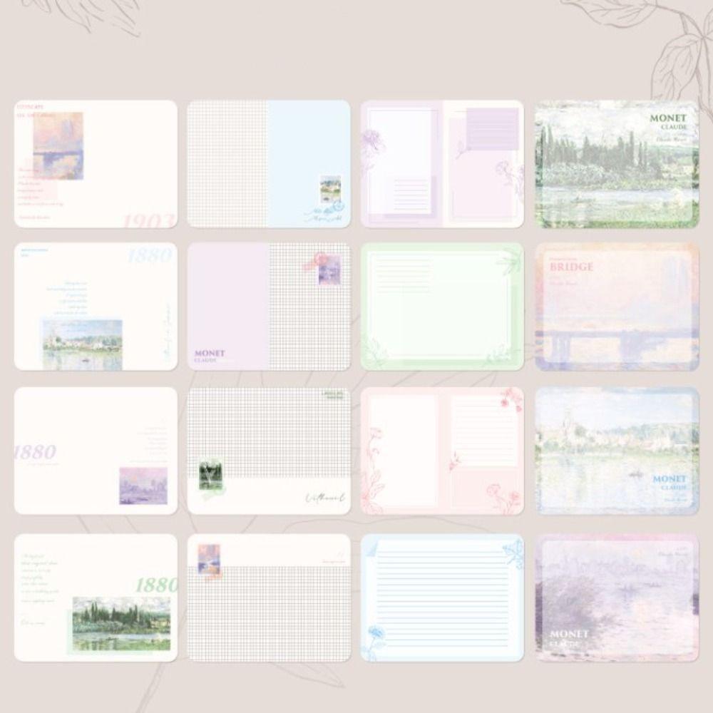 Aesthetic Student Diary Notepad Art Oil Painting Color Page Notebook Illustration Notepad Student