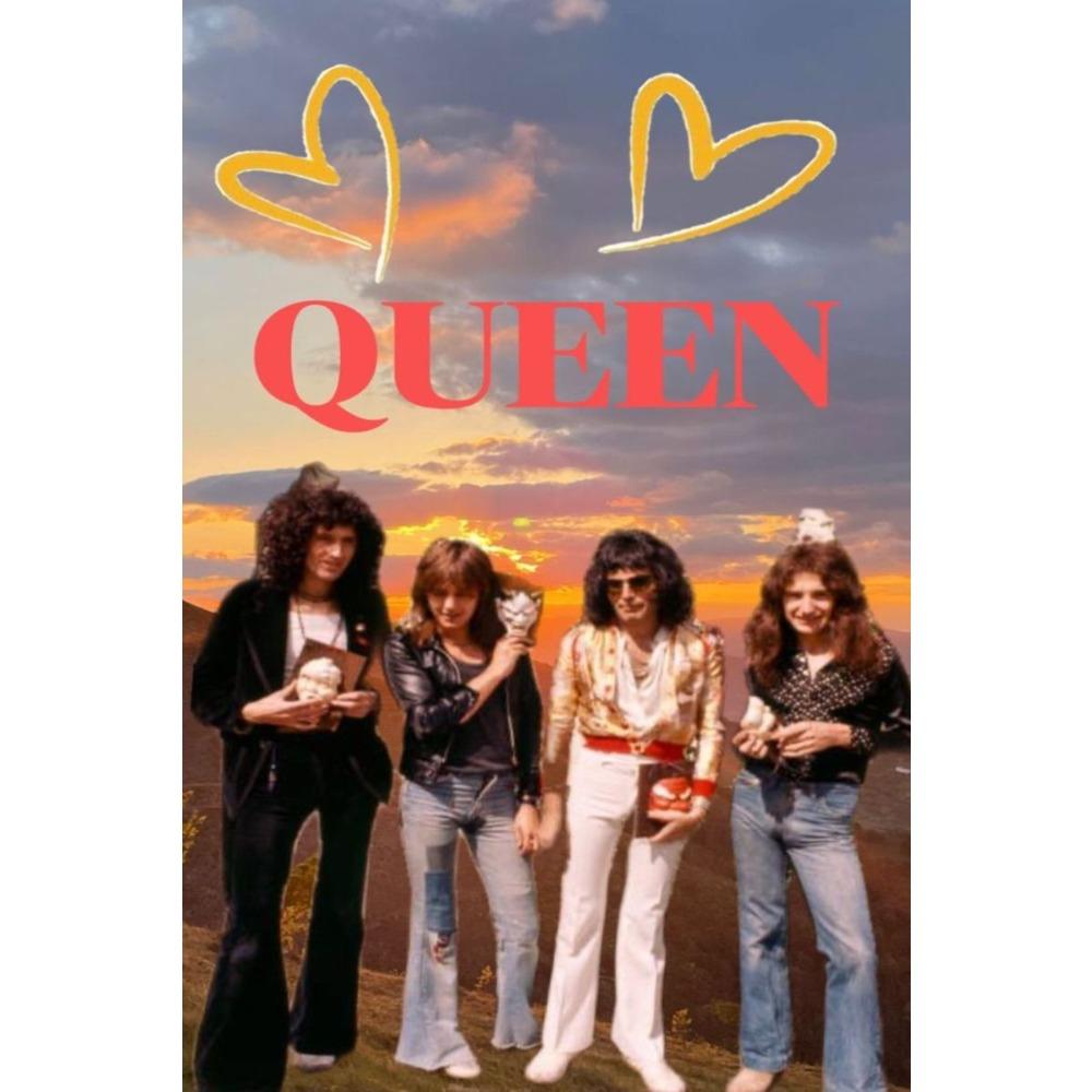 Metal Queen Band Wall Decor, Handmade 3D Tin Art for Living Room Bedroom Music Studio