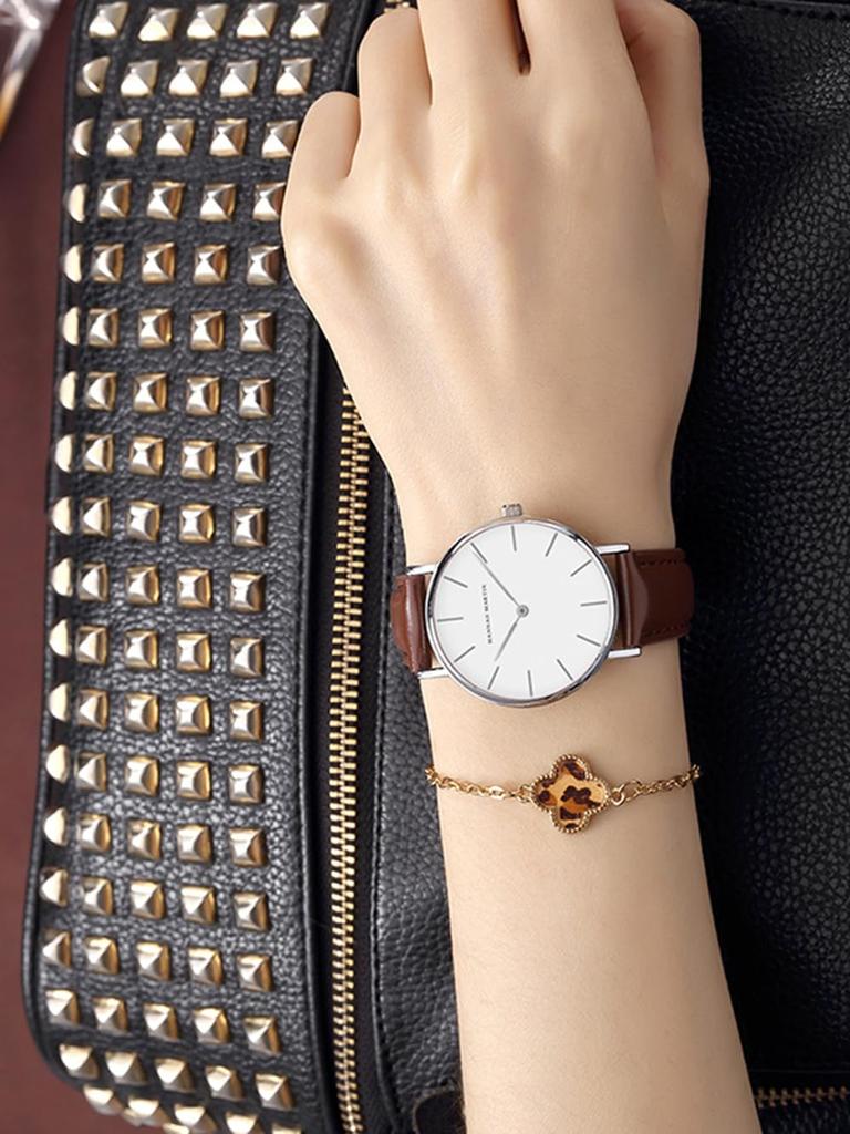 Hodinky Hannah Martin Stylové klasické jednoduché hodinky Business japonské Quartz originální kožený pásek pro ženy Dámské Dámské