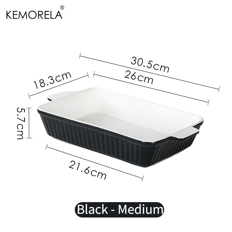 תבנית אפייה מקרמיקה, זמינה ב-3 גדלים, תבנית לזניה עמוקה לתנור, עם ידיות, בטוחה לתנור ועמידה, כלי אפייה ללזניה
