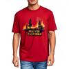 Übergroßes Sommer Herren T-Shirt Kalifornien Feuer Silhouette Bäume Gebet Kurzarm Bequem Rundhals T-Shirt