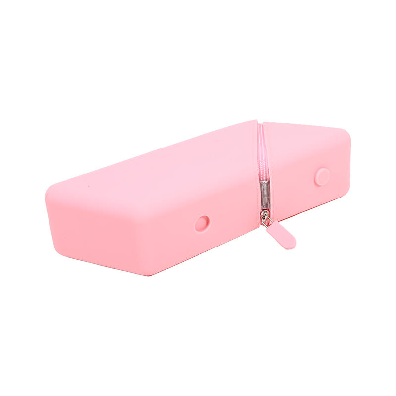 Portable Soft Silicone Pencil Case With High Aesthetic Large Capacity Vertical Silicone Pencil Case With Zipper Pocket Suitable For Desktop Use