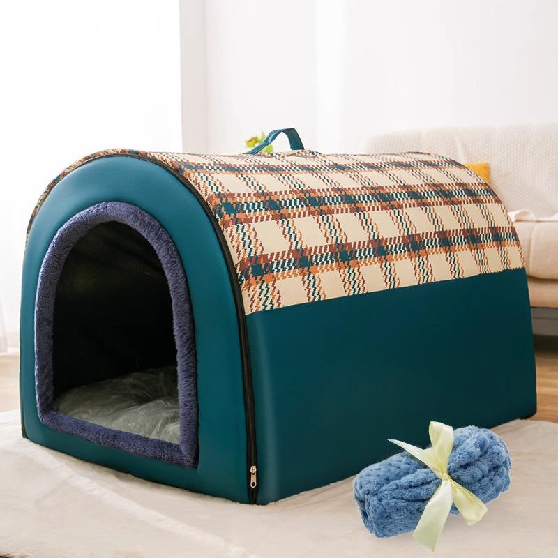 Doghouse Thickened Removable & Washable Large Dog Mat - Winter Warm Nest