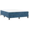 Maison Exclusive - Sommier à lattes de lit et matelas Bleu foncé 140x190cm Velours