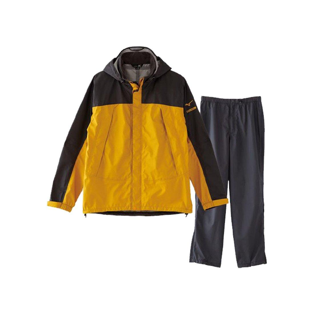 

Mizuno Berg Tech EX Storm Saver V Size for Outdoor Activities and 100 Durable Water Water Resistance of Over Breathable Rainsuit, Men s, Yellow, L,