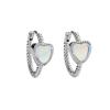 Symphony Moonstone Love Earrings Exquisite And Sweet Pure Thread Diamond-Set Peach Heart Ear Buckle Spot