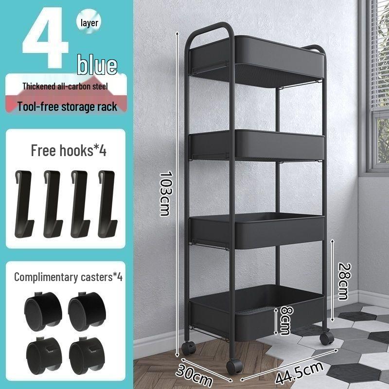 Three-Tier Beauty Salon Storage Cart for Hair and Spa Tools