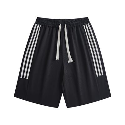 Modische Eisseiden-Shorts Herren Sommer Gestreifte Freizeithose Sportshorts