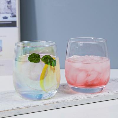 2er Set 340ml Trinkwasserglas Transparentes Getränkeglas Utensilien Trinkgeschirr Saft Tee Milch Tassen Party Café Cocktailbecher