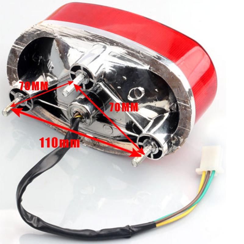 12V Motorcycle Rear Tail Stop Brake Light Lamp For Atv Quad 50Cc 70Cc 90Cc 110Cc