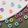 50pcs/bag 5.5mmx8.5mm Colorful Pony Acrylic Fashion Girls Kids Hair Big Hole Beads for Jewelry Making DIY Bracelet Necklace Accessor