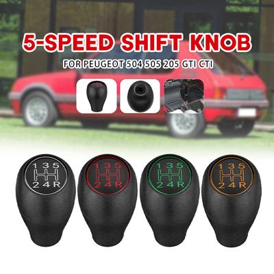 5 Speed Gear Shift Knob Lever Fit For Peugeot 504 505 309 205 GTI CTI Black / Silver / Red / Green Car Accessories