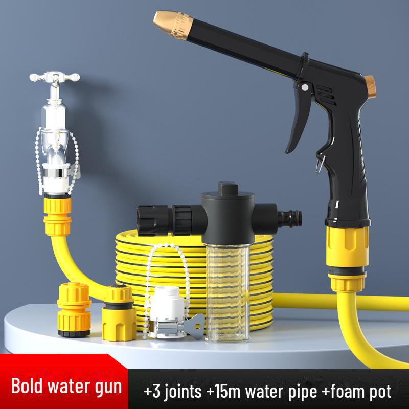 

Набор водяных пистолетов высокого давления Guoma Ruixiang: Инструмент для мойки автомобилей и садоводства Black thick gun